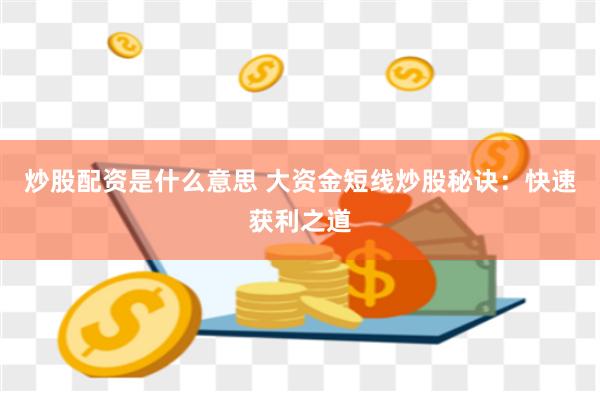 炒股配资是什么意思 大资金短线炒股秘诀：快速获利之道
